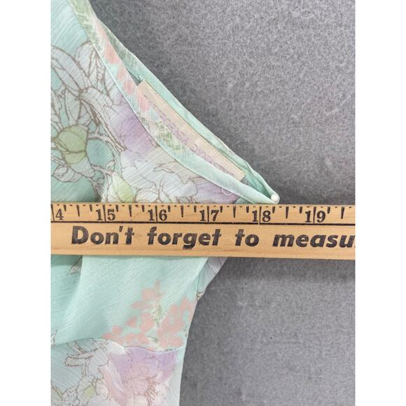 NWT California Dynasty Lingerie Sz L Teddy Thong Set Floral Green Fairy Romantic - Picture 7 of 13